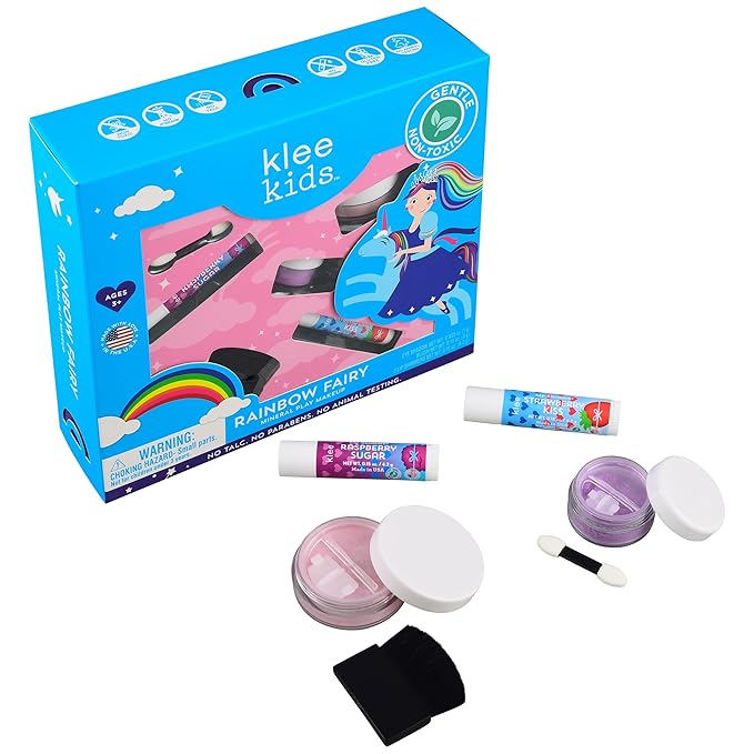 Luna Star Klee Kids Play Makeup Kit. Gentle and Non-Toxic. Kid-Friendly. Made in USA. (Rainbow Fairy)