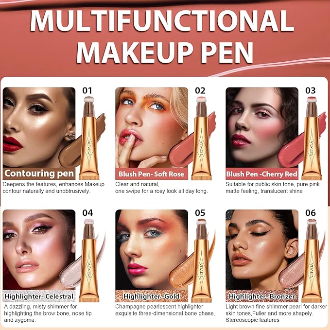 Blush Beauty Wand, Matte Face Blush with Cushion