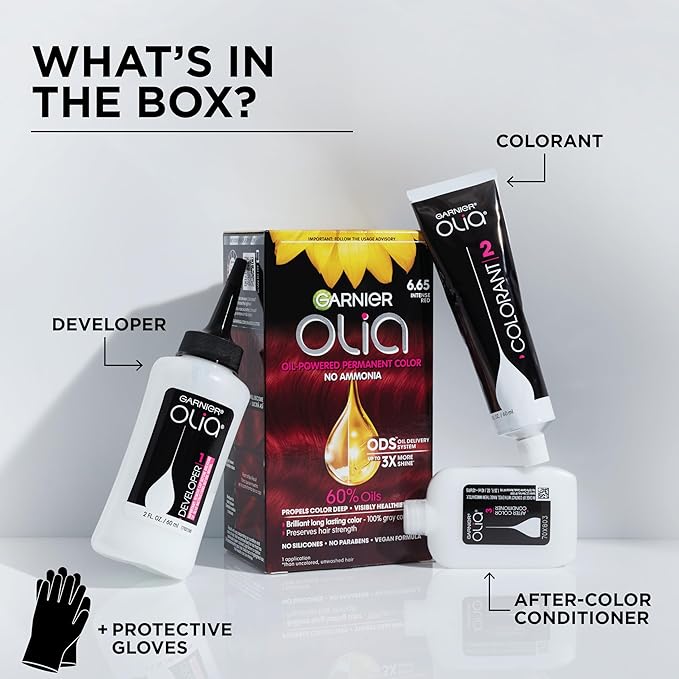 Garnier Hair Color Olia Ammonia-Free Brilliant Color Oil-Rich Permanent Hair Dye, 3.11 Darkest Platinum Brown, 1 Count (Packaging May Vary)