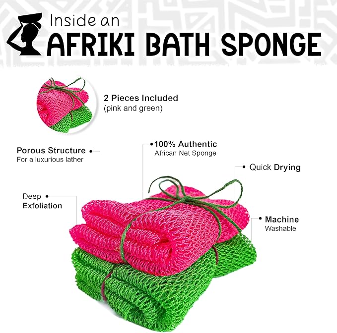 Afriki african net sponge exfoliating