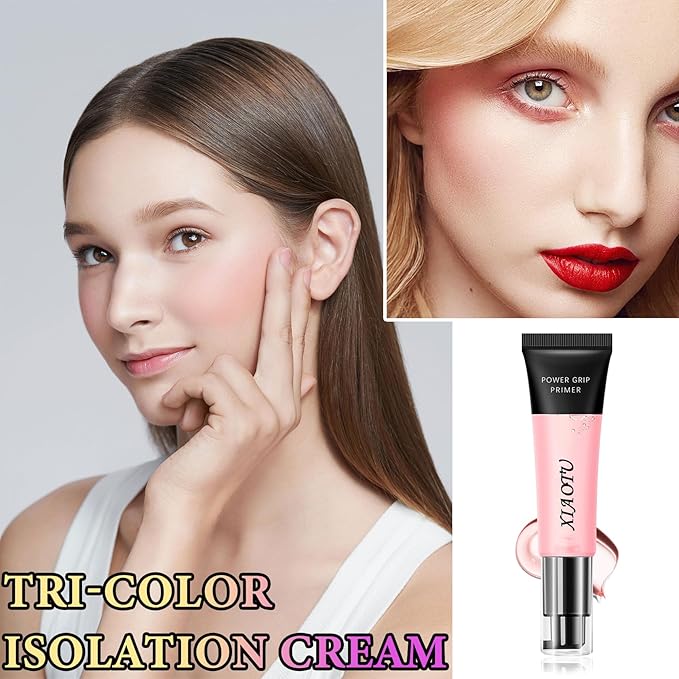 One Step Color Corrector,Color Correcting Facial Serum,Isolation Cream,Pore Primer,Invisible Pore,Skin Tone Correcting,Moisturizing Concealer Foundation Face Makeup Primer Base(Pink)