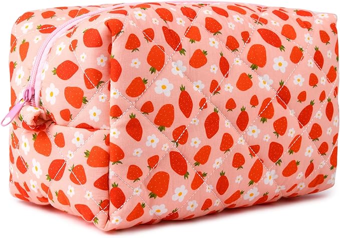 Soidram pink makeup bag quilted