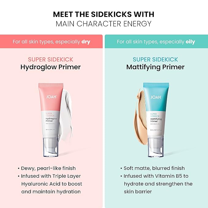 JOAH Beauty Super Sidekick Mattifying Makeup Primer, Pore 1.01 Oz