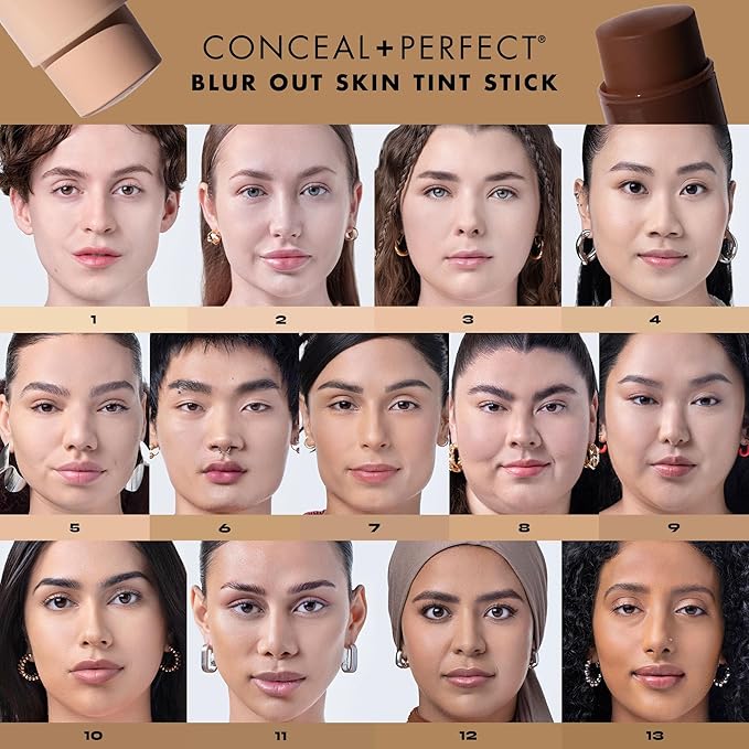 Milani Conceal + Perfect - Skin Tint Stick, Blur Out Tinted Moisturizer Makeup, Shade 008