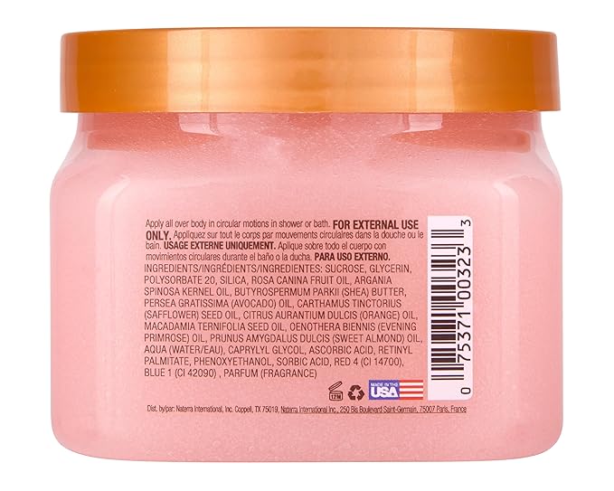 Tree Hut Shea Sugar Scrub - Moroccan Rose - 18 oz - Exfoliating Body Scrub for Smooth, Glowing Skin - Made with Real Sugar and Shea Butter