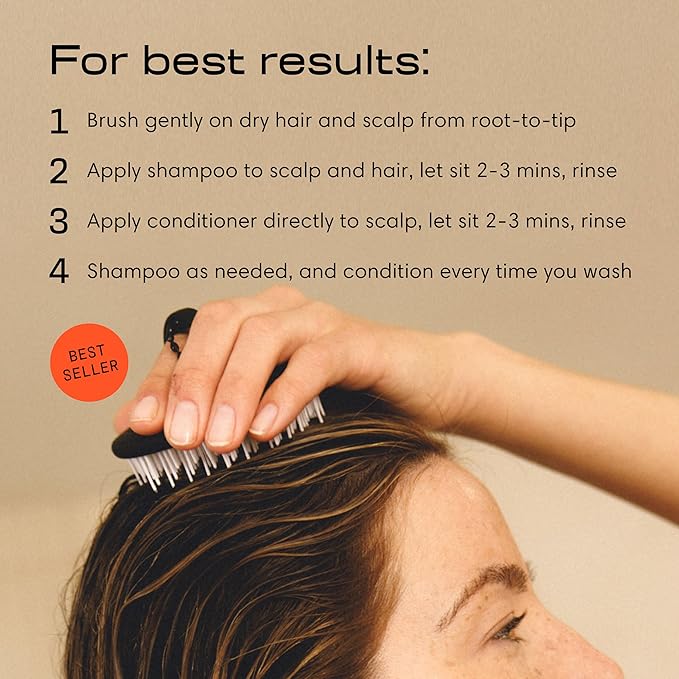 Jupiter, Dermatologist-Formulated Anti-Dandruff Shampoo, Conditioner, & Scalp Scrubber, for Women & Men, for Flaky, Itchy, Oily, & Dry Scalp, Vegan, Sulfate-Free, Color-Safe, & Paraben-Free, with Zinc