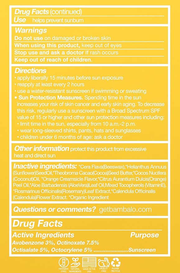 4-Pack Orange SPF 15 Lip Balm Moisturizing,