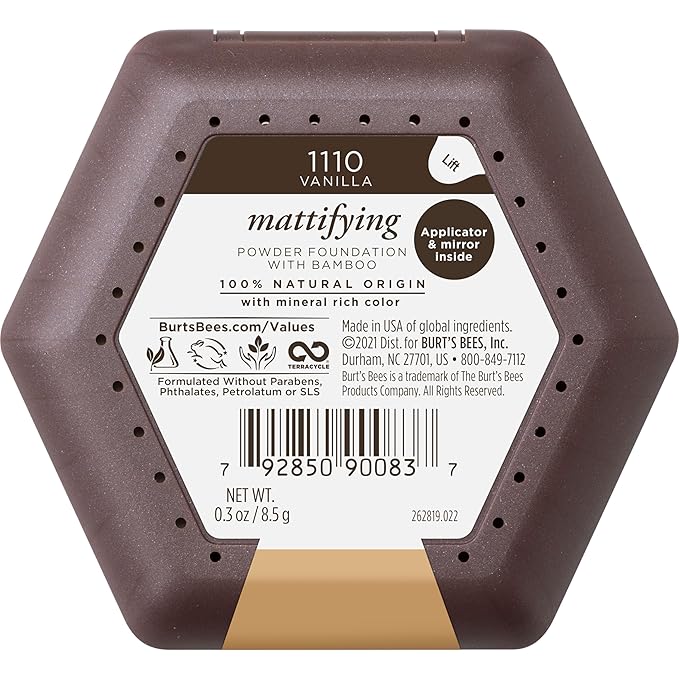 Burt’s Bees 100% Natural Origin Mattifying Powder Foundation, May Vary