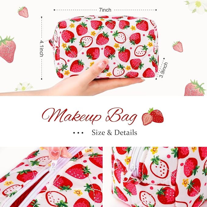 Soidram pink makeup bag quilted