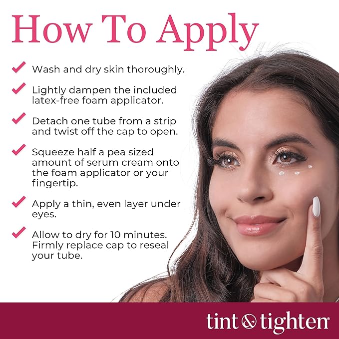 Tint and Tighten Color Smoothing Eye Cream for Wrinkles – Anti Aging Cream Visibly Reduces Under Eye Wrinkles – Eye Cream for Dark Circles and Puffiness – Instant Eye Bag Remover