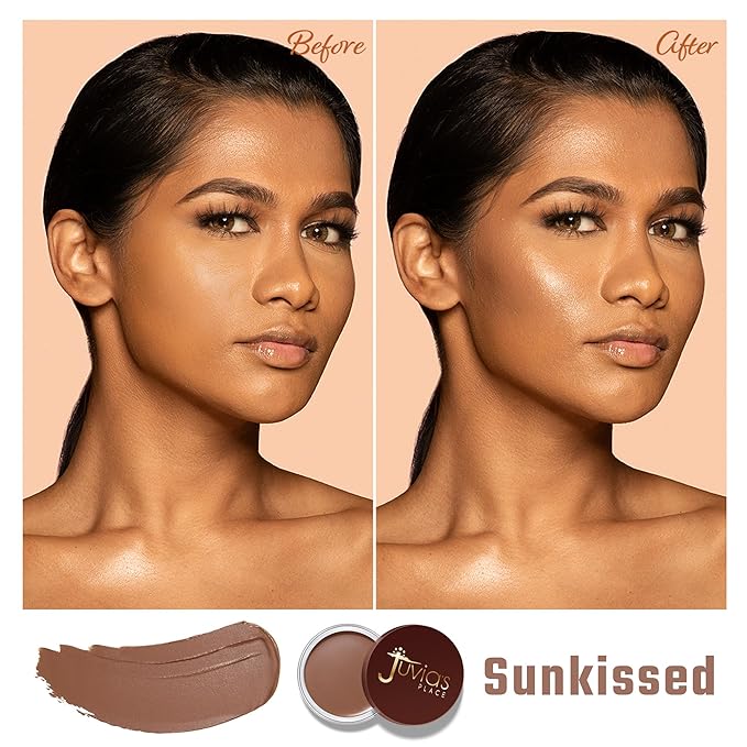 Juvia's Place Bronzed Cream Bronzer - Sunkissed - Smooth Cream Bronzer Pot for Sun-Kissed Glow & Warmth, Buildable & Blendable Makeup Contour with Long-Lasting Matte Shimmer Finish, Highly Pigmented