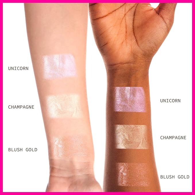 Ruby Kisses Radiant Drops, Shimmer Liquid Highlighter Makeup, Skin (CHAMPANGE)