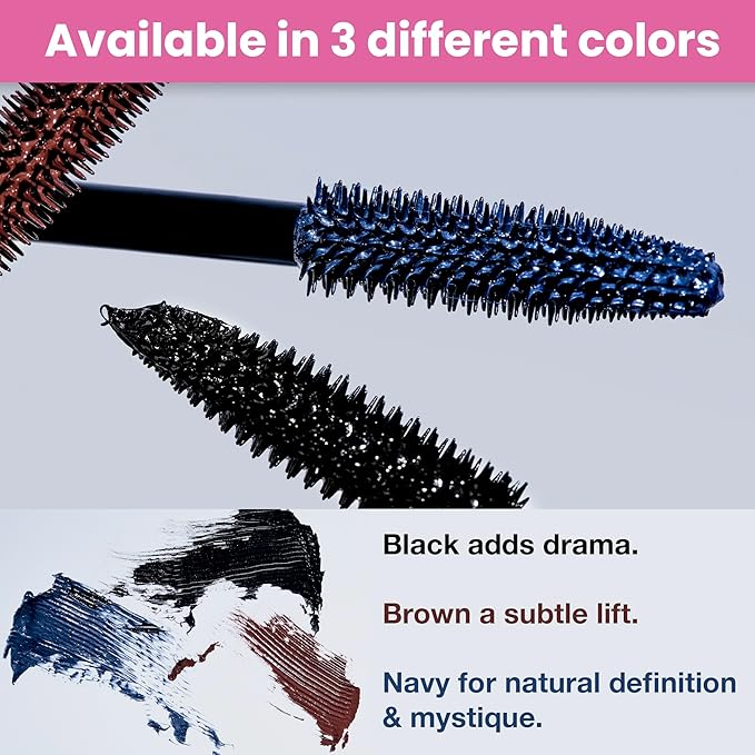 PrimeLash Mascara for Older Women – Volumizing, Incredible Length in 2 Coats – Long-Stay, Zero Clumps, Hypoallergenic (Brown)