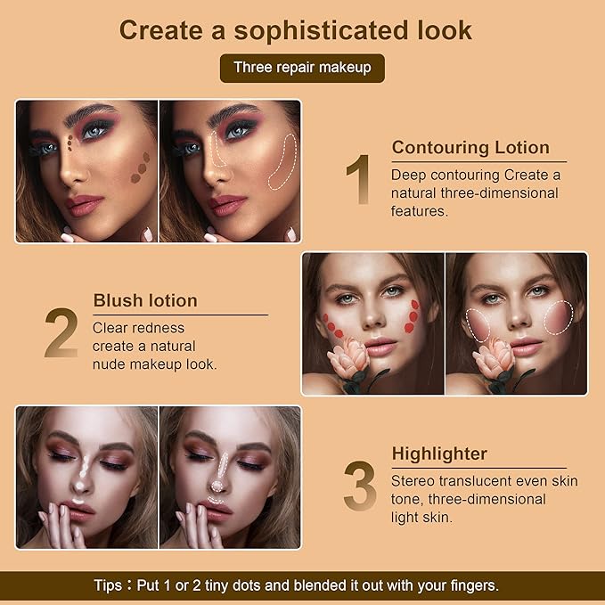 Liquid Blush Beauty Stick, Matte Face Blush with Cushion Applicator Easy to Blend Smooth Natural Silky Smooth Creamy Liquid Blush Wand Facial Blush Makeup Stick(#03 Pink)