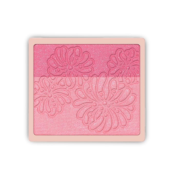 Paul & Joe Pressed Blush Palette Refill Only, Case Sold Separately, Oil-Absorbing Blush Powder, Bi-Color Face Blushes with Fitting Veil Powder, Light Rose and Light Pink, 03 Lit De Princesse, 0.17 oz