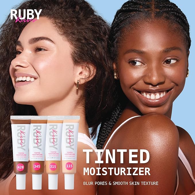 Ruby Kisses Tinted Moisturizer, Hydration, Calm & Revitalize Skin, Skin Perfecting, Blur Pores & Fine Lines, Natural Finish & All-Day Comfort Wear (Honey Beige)
