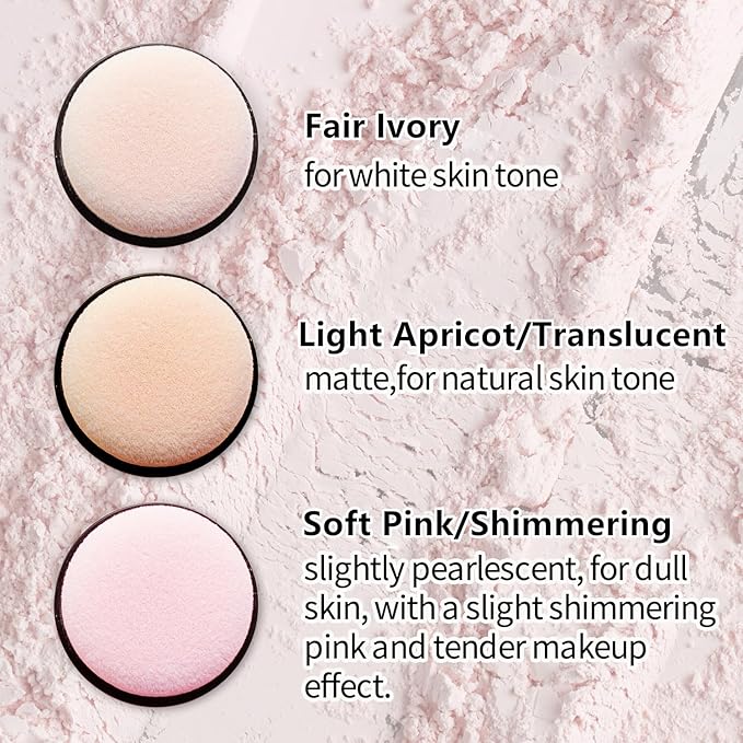 Setting Powder Lightweight Loose Powder Finishing Powder Long-Lasting Mirror-3 Colors