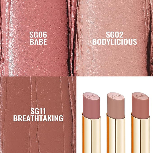 Oulac Sensual Glow Color Rich Satin Lipstick Set 3