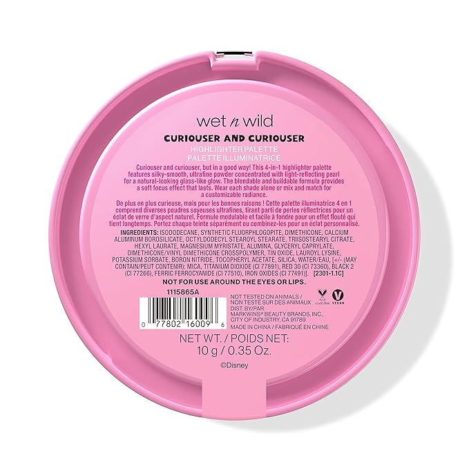 wet n wild Curiouser And Curiouser Highlighter Palette Wonderland Collection