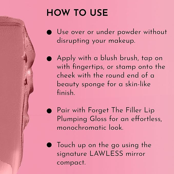 LAWLESS Pinch My Cheeks Soft-Blur Cream Blush - - 0. 18 oz