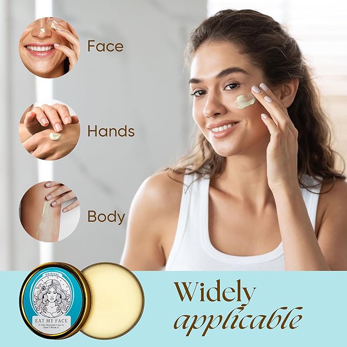 Eat My Face Tallow Face Moisturizer - Beef Tallow for Face Neck & Body, Beef Tallow Moisturizer, Organic Beef Tallow Face Cream, Grass Fed Beef Tallow for Skin, Made in USA - Tallow Cream, 4.0 fl oz