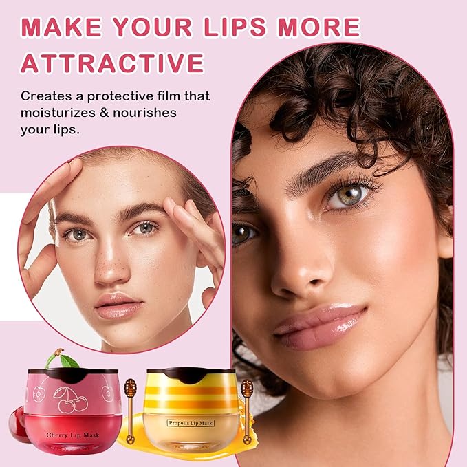 2PCS Bee Lip Balm Honey Pot