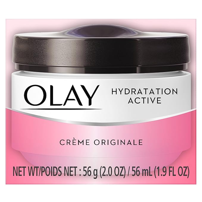 Olay Active Hydrating Cream Face Moisturizer, 2 Oz, Pack of 3