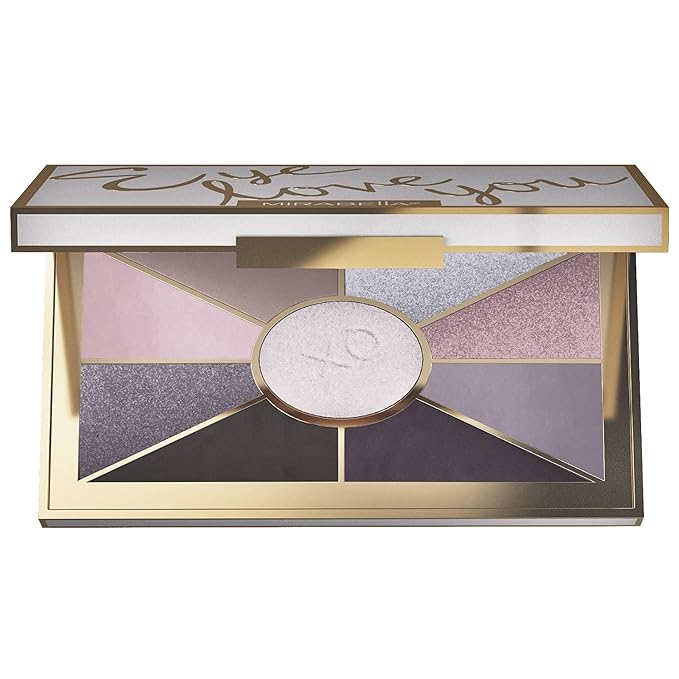 Mirabella Eye Love You Neutral Shimmer Eyeshadow Palette - Makeup Palette w/Ultra Pigmented Pressed Powders, Creamy Matte & Shimmer Cool Toned Eyeshadow Palette - Seduction