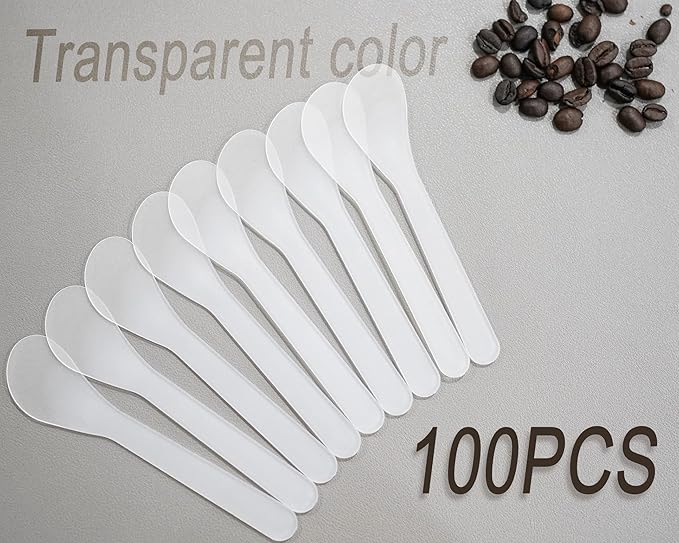 100 PCS of White Color Cosmetic Spatula