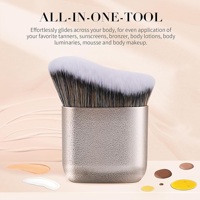 docolor Self Tanner Brush Body Makeup Brush for Flawless Face and Body Makeup, Sunless Tanner Blending Brush Body Brush for Self Tanner, Bronzer, Foundation, Vegan & Cruelty Free