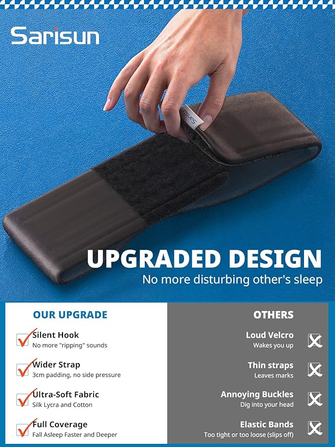 Sleep Mask, Eye Mask for Sleeping, Upgrade Ultra-Soft Blackout Eye Cover for Women Men, Wider Adjustable Strap for Side Sleeper, Travel, Nap, Yoga, Relief Eye, Pink