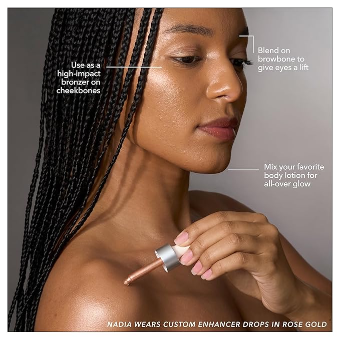 COVER FX Custom Enhancer Drops - Rose Gold: Liquid Highlighter 15mL