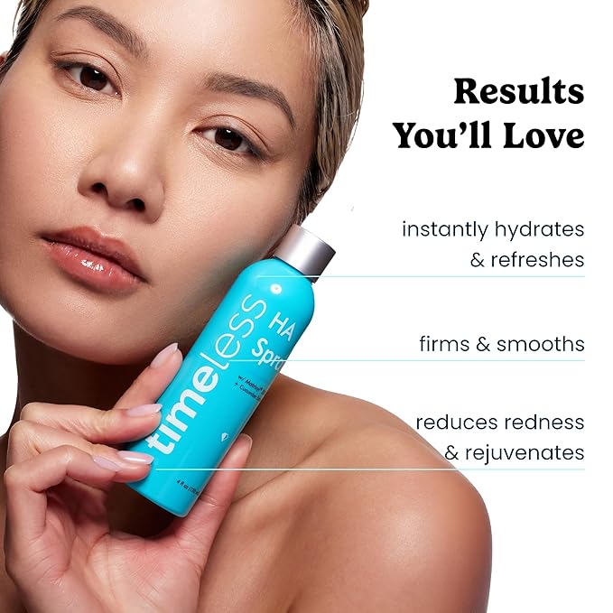 Timeless Skin Care HA Matrixyl 3000 with Cucumber Spray - Skin Mist with Hyaluronic Acid - Fragrance-Free Hydrating Face Spray - Soothing Matrixyl Skin Care Mist - 4 oz