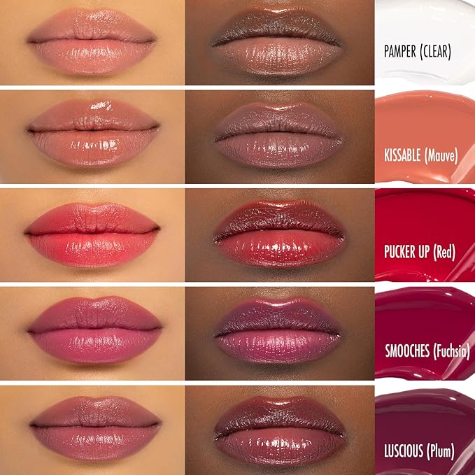 Black Radiance Beyond A Pout Plumping Lip Balm, Moisturizes & Conditions with a Blend of Botanical Oils & Hyaluronic Acid For a Glossy Finish, Vegan, Cruelty-Free - Pamper