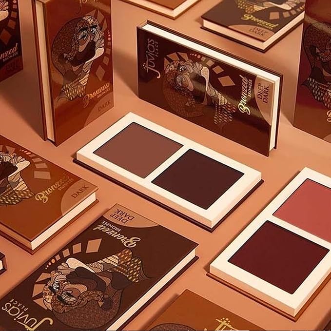 Juvia's Place Bronzed Duo Bronzer Tan - Soft Matte Bronzer, Contour Powder, Long-Wearing & Buildable Bronzing Powder - Suitable for Tan Skin Tone