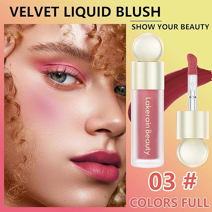 Liquid Blush,Natural Soft Cream Face Blush Matte Cheek Tint,Lightweight,Moisturizing,Waterproof,Long Lasting Face Blush Stick(5#)