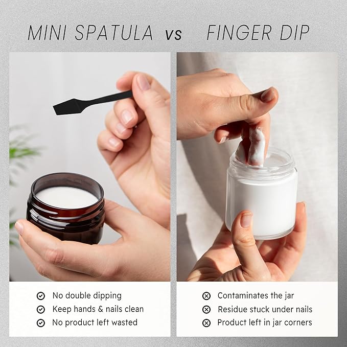 100 Pieces Cosmetic MakeUp Disposable Plastic 2.5" Spatulas For Skin Care Facial Cream Mask Spatula (BLACK)