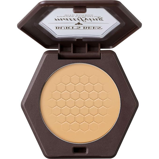 Burt’s Bees 100% Natural Origin Mattifying Powder Foundation, Bamboo, 0.3 Ounce, Packaging May Vary