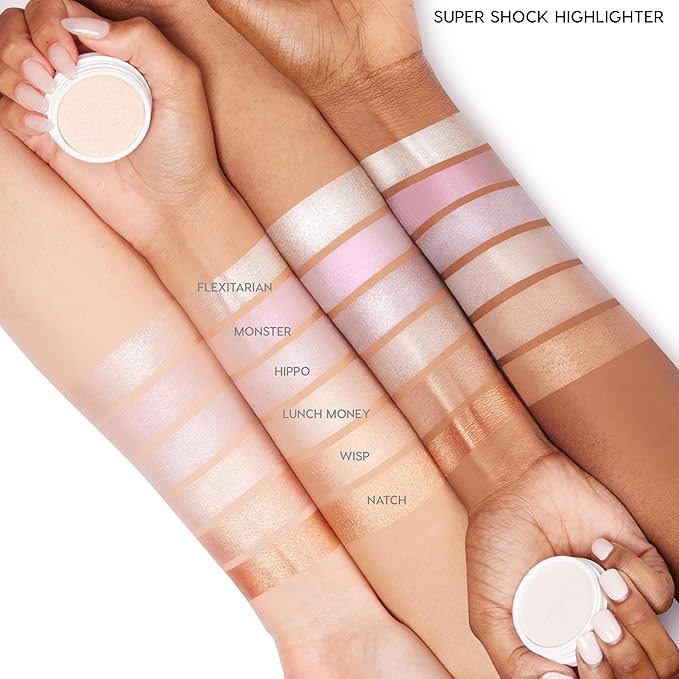 ColourPop Super Shock Highlighter Makeup - High-Pigment, Crème-Powder Face Makeup - Buildable & Blendable Formula with a Unique Bouncy Texture - Candy Floss (0.15 oz)