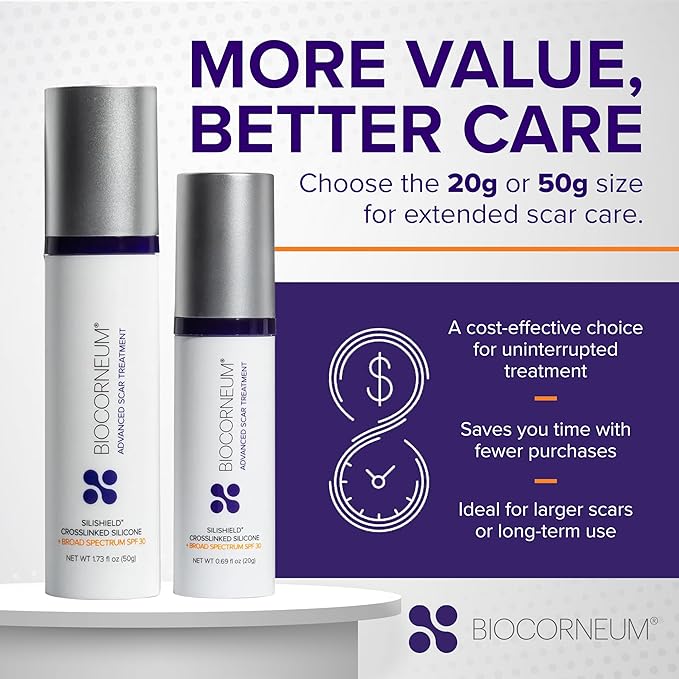 Advanced Scar Treatment with Silishield® & SPF 30 20g - Made in the USA, Fast-Drying, Water-Resistant Silicone Scar Gel - Surgeon Recommended for New & Old Scars - Suitable for Children Over 6 Months