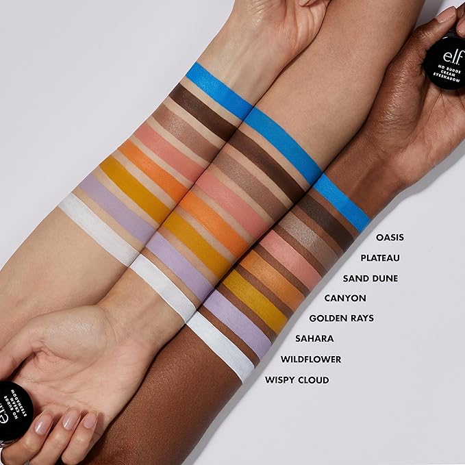 e.l.f. No Budge Cream Eyeshadow, 3-in-1 Eyeshadow, Primer & Liner With Crease-Resistant Color & Stay-Put Power, Vegan & Cruelty-Free, Wispy Cloud
