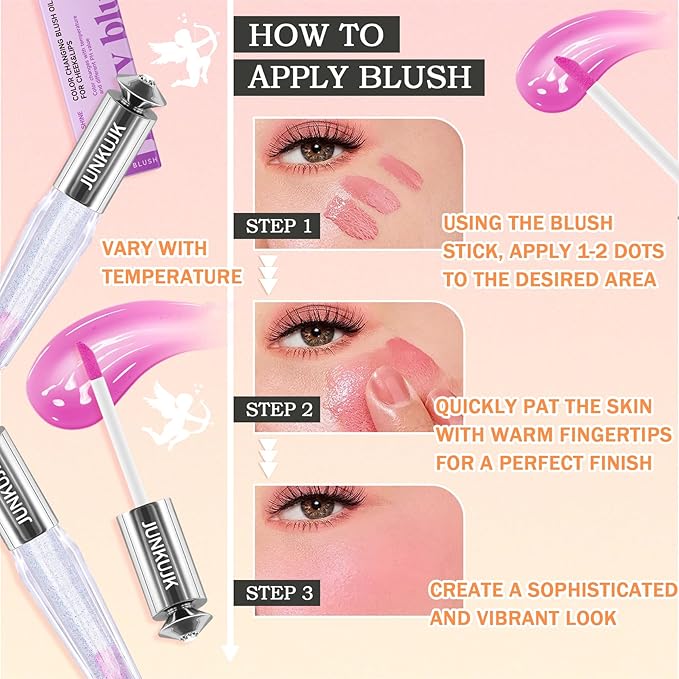 Liquid Blush,Soft Cream Face Blush,Moisturizing Long Wearing Matte Eye(Set B)