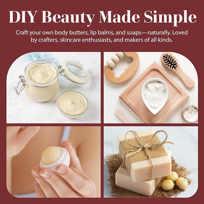 era of nature Kokum Butter Raw - 32 oz (2lb) – Natural Butter for Body Butters, Lotion Bars, Lip Balm, Soap Making – Blends Well with Shea or Cocoa Butter – For Stretch Marks, Scars, Pregnancy Care