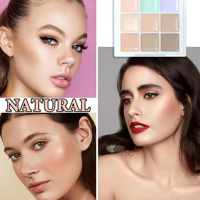 9 Colors Concealer Contour Palette,Correcting Concealer Makeup Palette