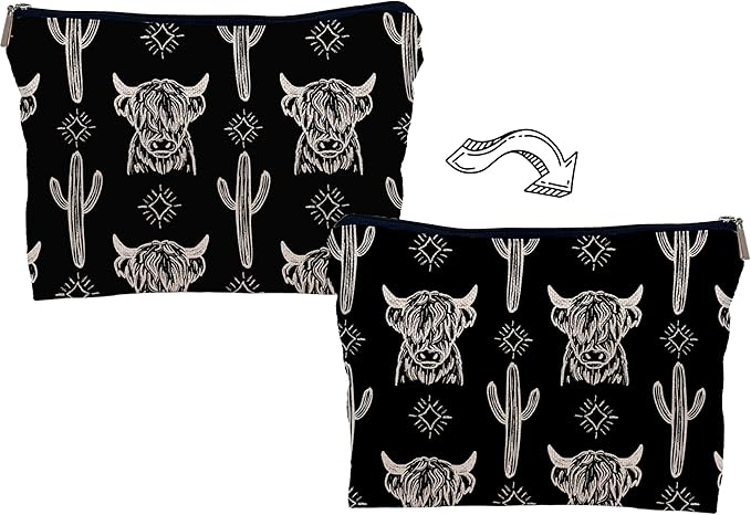 Western black makeup bag,western gifts