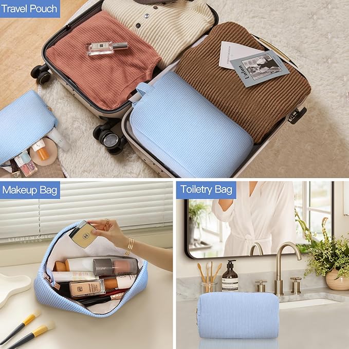 3 pieces makeup bag cosmetic