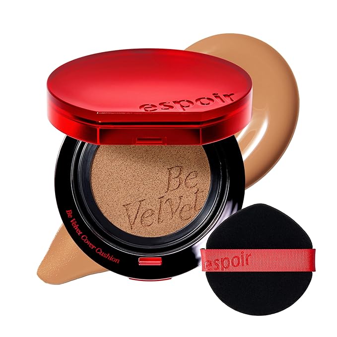 espoir [NEW] Be Velvet Cushion Foundation | Quick and Easy Coverage with Long-lasting Color by Zero Oxidation (#32 Cinnamon, 0.46 Ounce (Pack of 1))