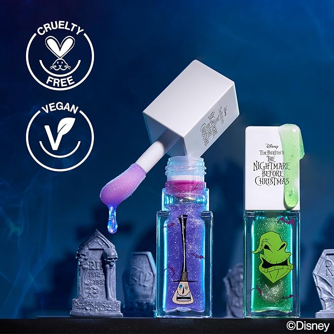 wet n wild Disney Nightmare Before Christmas Limited Edition PR Box - Coffin-Shaped Collector's Set with Eye, Face & Body Makeup, Color-Changing Lip Oils, Tubing Mascara & More - Cruelty-Free