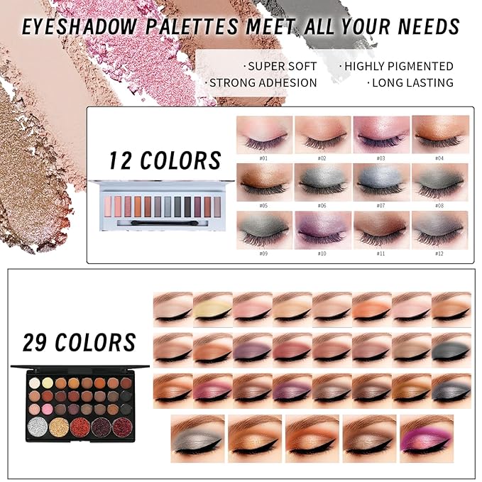 Makeup Set, Makeup Kit, Makeup Present Set For Women Girls Teens, Full Face Makeup Set For Women Girls Teens, Multipurpose Makeup Sets, Beginners and Professionals Alike