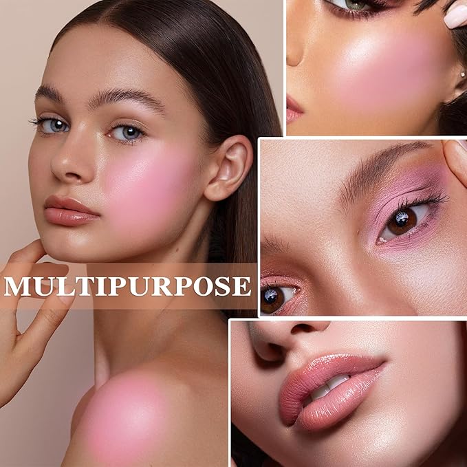 Cream Blush Stick with Brush,Waterproof Multi Cream Blush Skin M1